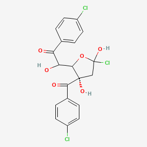 2-((2R,3S)-5-chloro-3-(4-chlorobenzoyl)-3,5-dihydroxytetrahydrofuran-2-yl)-1-(4-chlorophenyl)-2-hydroxyethanone