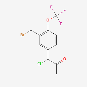 1-(3-(Bromomethyl)-4-(trifluoromethoxy)phenyl)-1-chloropropan-2-one