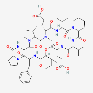 molecular formula C57H87N9O15 B14077425 Antibiotic Sch 378167 