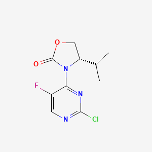 molecular formula C10H11ClFN3O2 B1407744 (S)-3-(2-chloro-5-fluoropyrimidin-4-yl)-4-isopropyloxazolidin-2-one CAS No. 1429181-01-0