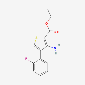molecular formula C13H12FNO2S B1407748 Ethyl 3-amino-4-(2-fluorophenyl)thiophene-2-carboxylate CAS No. 1263215-44-6