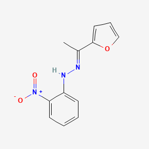 molecular formula C12H11N3O3 B14077496 (1E)-1-[1-(furan-2-yl)ethylidene]-2-(2-nitrophenyl)hydrazine 