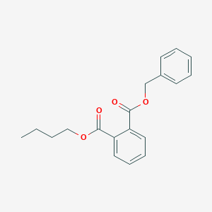 molecular formula 1,2-C6H4(COOCH2C6H5)(COOC4H9)<br>C19H20O4<br>C19H20O4 B140775 Benzyl butyl phthalate CAS No. 85-68-7