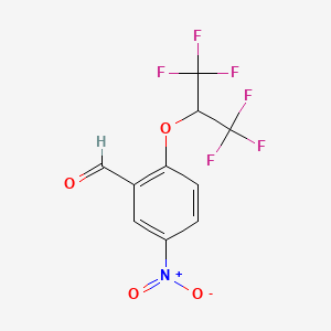 2-(1,1,1,3,3,3-Hexafluoropropan-2-yloxy)-5-nitrobenzaldehyde