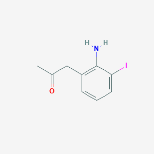 molecular formula C9H10INO B14077510 1-(2-Amino-3-iodophenyl)propan-2-one 