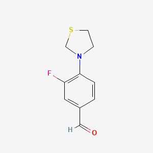 3-Fluoro-4-(thiazolidin-3-yl)benzaldehyde