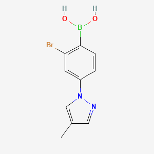 (2-Bromo-4-(4-methyl-1H-pyrazol-1-yl)phenyl)boronic acid