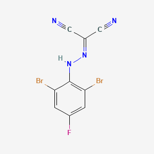 Propanedinitrile, ((2,6-dibromo-4-fluorophenyl)hydrazono)-