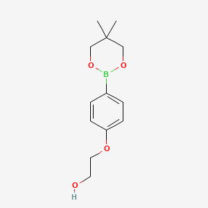 B1407758 2-[4-(5,5-Dimethyl-1,3,2-dioxaborinan-2-yl)phenoxy]ethanol CAS No. 1467060-45-2