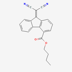 molecular formula C21H16N2O2 B14077581 Butyl 9-(dicyanomethylidene)-9H-fluorene-4-carboxylate CAS No. 93376-18-2