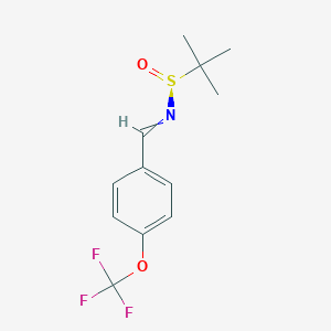 (S,E)-2-methyl-N-(4-(trifluoromethoxy)benzylidene)propane-2-sulfinamide