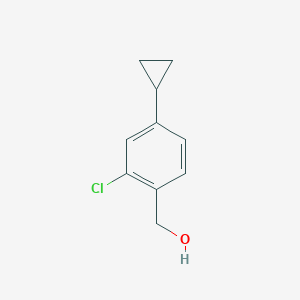 molecular formula C10H11ClO B1407760 (2-氯-4-环丙基苯基)甲醇 CAS No. 1613413-63-0
