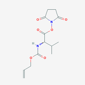 B1407761 L-Valine, N-[(2-propen-1-yloxy)carbonyl]-, 2,5-dioxo-1-pyrrolidinyl ester CAS No. 1343476-61-8