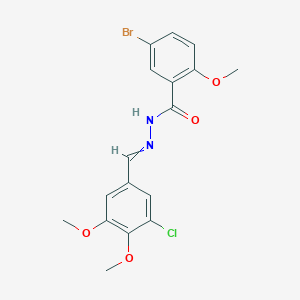 5-bromo-N-[(3-chloro-4,5-dimethoxyphenyl)methylideneamino]-2-methoxybenzamide