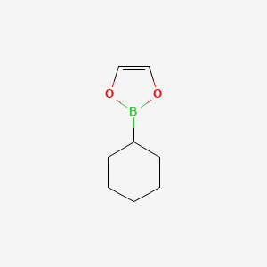 molecular formula C8H13BO2 B14077634 1,3,2-Dioxaborole, 2-cyclohexyl- CAS No. 102150-58-3