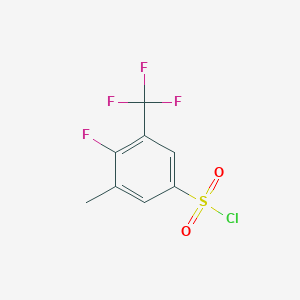 molecular formula C8H5ClF4O2S B1407767 4-氟-3-甲基-5-(三氟甲基)苯磺酰氯 CAS No. 1706458-75-4