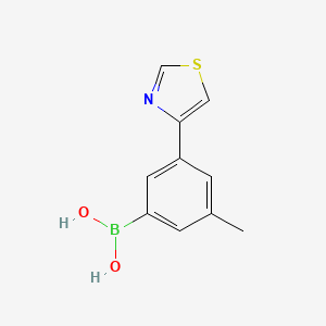 molecular formula C10H10BNO2S B14077672 (3-Methyl-5-(thiazol-4-yl)phenyl)boronic acid 