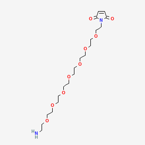 molecular formula C20H36N2O9 B14077673 1-(23-Amino-3,6,9,12,15,18,21-heptaoxatricosyl)-1H-pyrrole-2,5-dione 