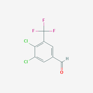molecular formula C8H3Cl2F3O B1407770 3,4-二氯-5-(三氟甲基)苯甲醛 CAS No. 1686130-35-7