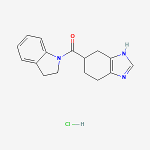 Indolin-1-yl(4,5,6,7-tetrahydro-1H-benzo[d]imidazol-6-yl)methanone hydrochloride