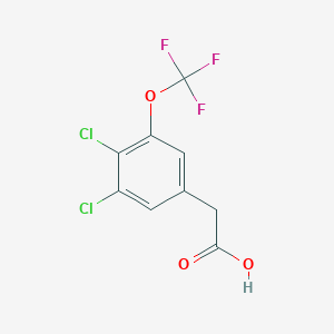 molecular formula C9H5Cl2F3O3 B1407772 3,4-二氯-5-(三氟甲氧基)苯乙酸 CAS No. 1706430-35-4