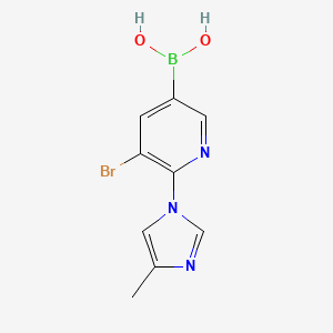 (5-Bromo-6-(4-methyl-1H-imidazol-1-yl)pyridin-3-yl)boronic acid