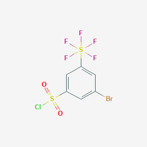 molecular formula C6H3BrClF5O2S2 B1407775 3-溴-5-(五氟硫)苯磺酰氯 CAS No. 1706453-16-8