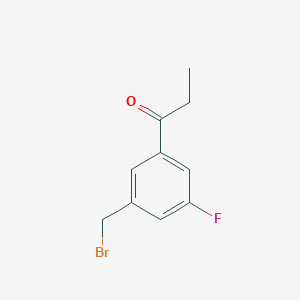 1-(3-(Bromomethyl)-5-fluorophenyl)propan-1-one