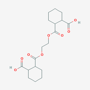 molecular formula C18H26O8 B14077783 2-[2-(2-Carboxycyclohexanecarbonyl)oxyethoxycarbonyl]cyclohexane-1-carboxylic acid CAS No. 50467-34-0