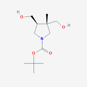 Tert-butyl trans-3,4-bis(hydroxymethyl)-3-methyl-pyrrolidine-1-carboxylate