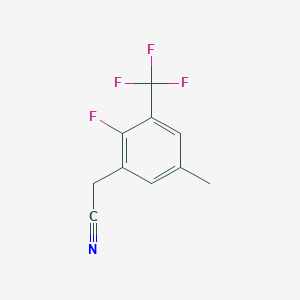 molecular formula C10H7F4N B1407779 2-氟-5-甲基-3-(三氟甲基)苯基乙腈 CAS No. 1706438-79-0