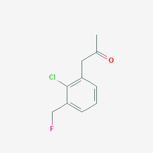 molecular formula C10H10ClFO B14077791 1-(2-Chloro-3-(fluoromethyl)phenyl)propan-2-one 