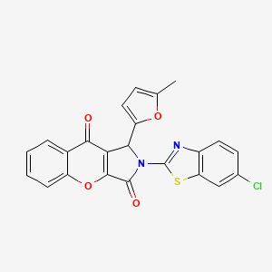 molecular formula C23H13ClN2O4S B14077818 2-(6-Chloro-1,3-benzothiazol-2-yl)-1-(5-methylfuran-2-yl)-1,2-dihydrochromeno[2,3-c]pyrrole-3,9-dione 