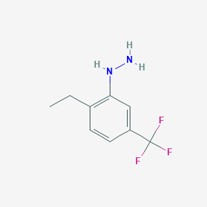 molecular formula C9H11F3N2 B14077826 1-(2-Ethyl-5-(trifluoromethyl)phenyl)hydrazine 