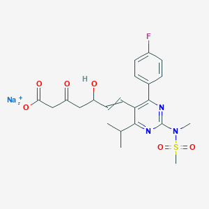 molecular formula C22H25FN3NaO6S B14077839 Sodium;7-[4-(4-fluorophenyl)-2-[methyl(methylsulfonyl)amino]-6-propan-2-ylpyrimidin-5-yl]-5-hydroxy-3-oxohept-6-enoate 