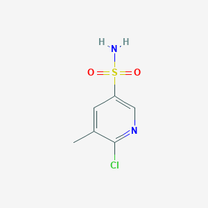 molecular formula C6H7ClN2O2S B1407785 6-氯-5-甲基吡啶-3-磺酰胺 CAS No. 37105-11-6