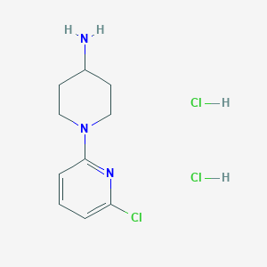 molecular formula C10H16Cl3N3 B14077854 4-Piperidinamine, 1-(6-chloro-2-pyridinyl)-, dihydrochloride 