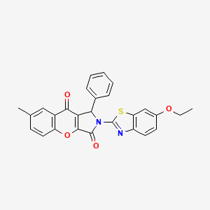 2-(6-Ethoxy-1,3-benzothiazol-2-yl)-7-methyl-1-phenyl-1,2-dihydrochromeno[2,3-c]pyrrole-3,9-dione