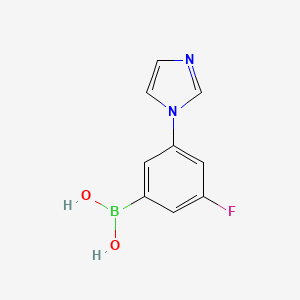 molecular formula C9H8BFN2O2 B14077891 (3-Fluoro-5-(1H-imidazol-1-yl)phenyl)boronic acid 