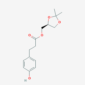 molecular formula C15H20O5 B140779 (S)-(2,2-Dimethyl-1,3-dioxolan-4-yl)methyl 3-(4-hydroxyphenyl)propanoate CAS No. 144256-11-1