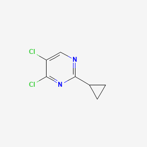 molecular formula C7H6Cl2N2 B1407790 4,5-二氯-2-环丙基嘧啶 CAS No. 1240595-61-2