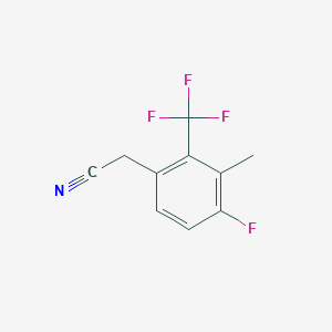 molecular formula C10H7F4N B1407791 4-氟-3-甲基-2-(三氟甲基)-苯乙腈 CAS No. 1706446-60-7