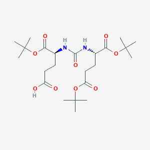 molecular formula C23H40N2O9 B1407798 (s)-5-叔丁氧基-4-(3-((s)-1,5-二叔丁氧基-1,5-二氧戊烷-2-基)脲基)-5-氧代戊酸 CAS No. 1026987-94-9