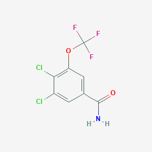 molecular formula C8H4Cl2F3NO2 B1407799 3,4-二氯-5-(三氟甲氧基)苯甲酰胺 CAS No. 1706435-10-0