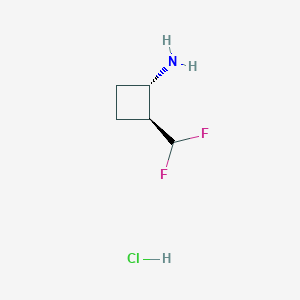 trans-2-(Difluoromethyl)cyclobutanamine;hydrochloride