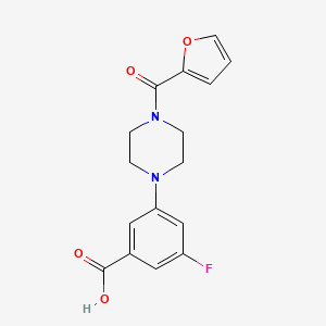 3-Fluoro-5-{4-[(furan-2-yl)carbonyl]piperazin-1-yl}benzoic acid