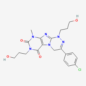 3-(4-chlorophenyl)-1,7-bis(3-hydroxypropyl)-9-methyl-1,4-dihydro[1,2,4]triazino[3,4-f]purine-6,8(7H,9H)-dione