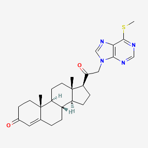 21-[6-(Methylsulfanyl)-9h-purin-9-yl]pregn-4-ene-3,20-dione