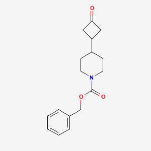 molecular formula C17H21NO3 B14078086 Benzyl 4-(3-oxocyclobutyl)piperidine-1-carboxylate 