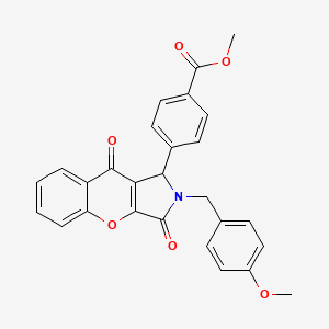 Methyl 4-[2-(4-methoxybenzyl)-3,9-dioxo-1,2,3,9-tetrahydrochromeno[2,3-c]pyrrol-1-yl]benzoate